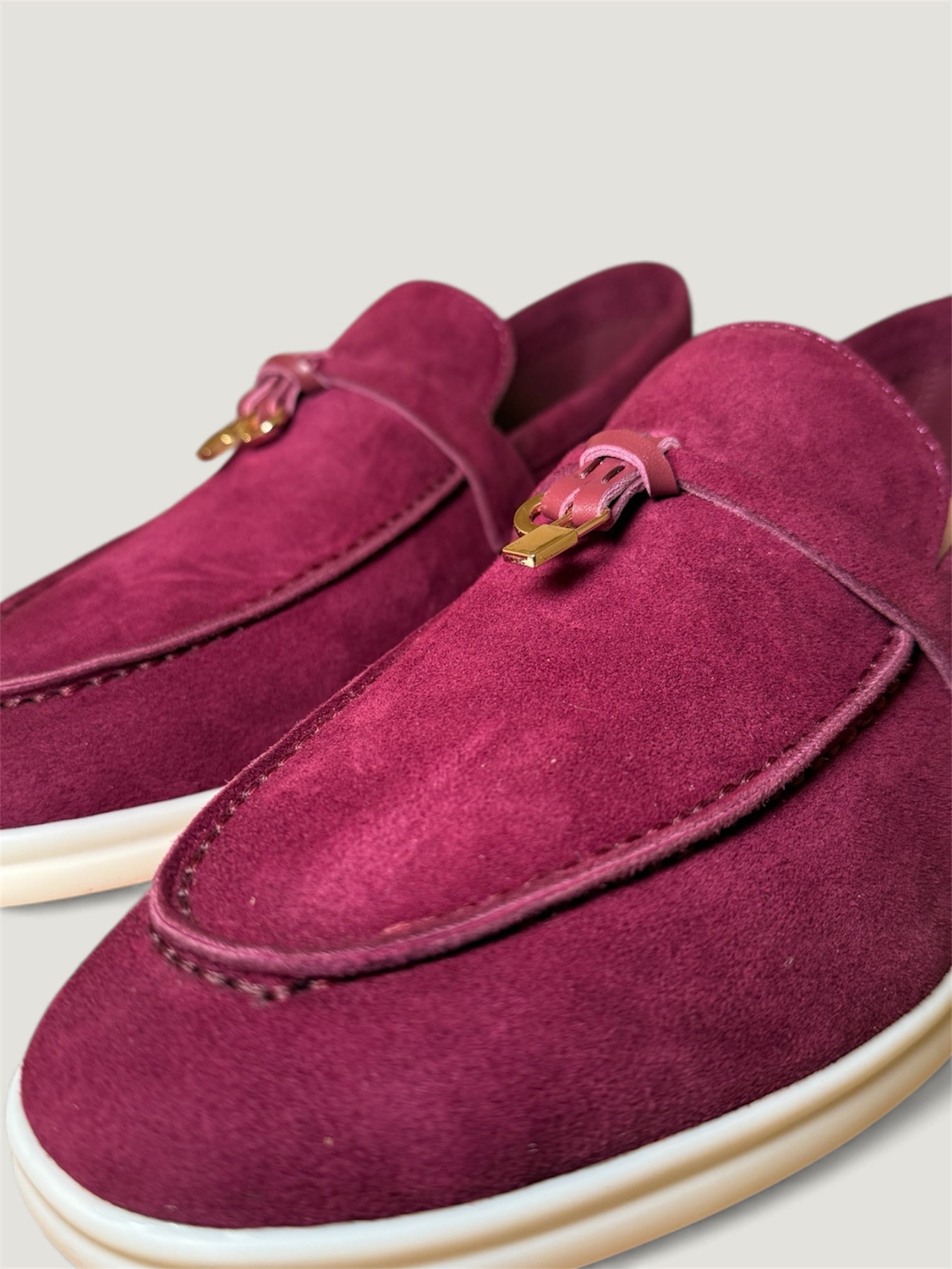 Klassische Amulett Loafer Damen - Burgundy Rot