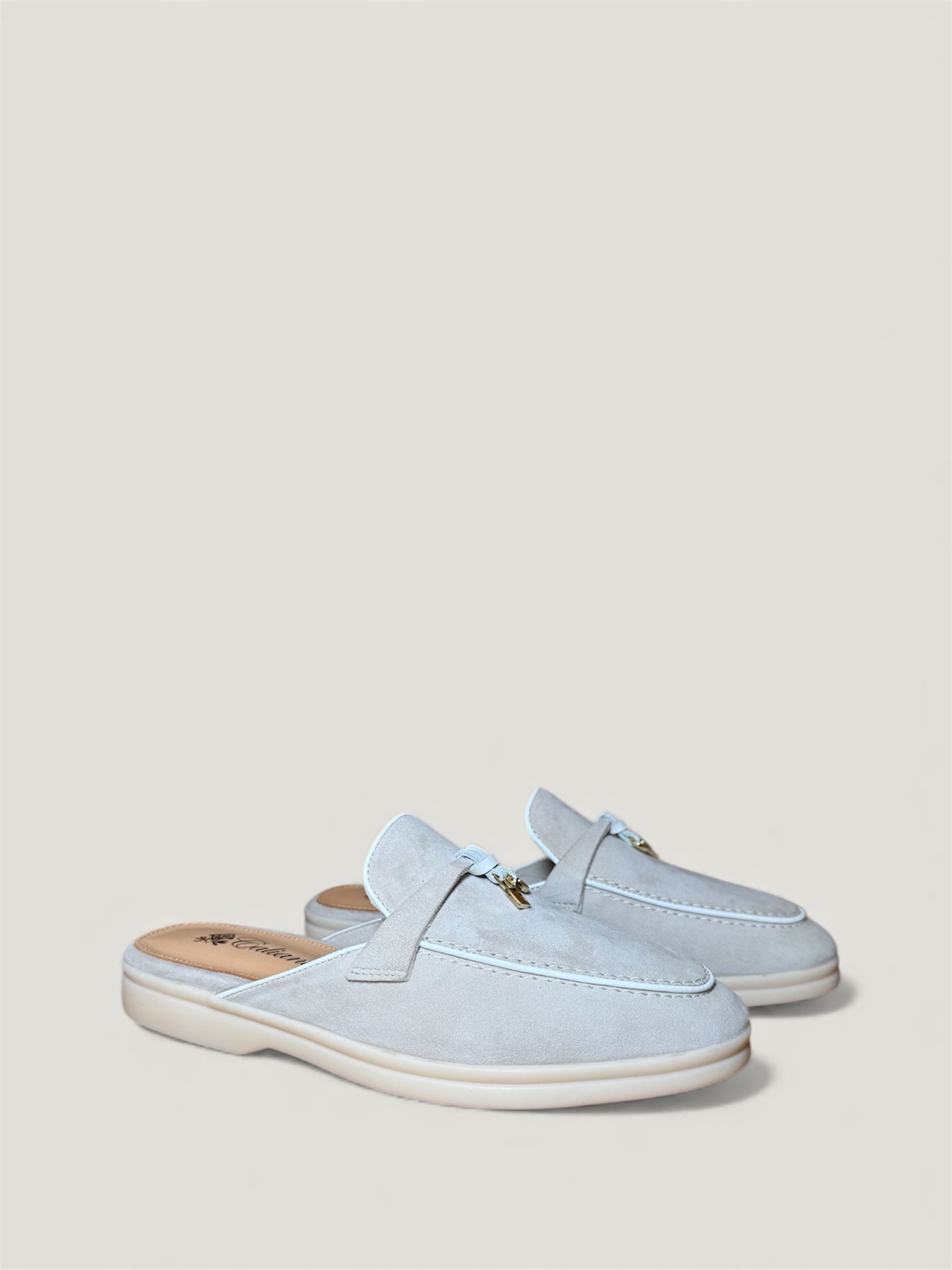 Boot Slipper Damen - Creme beige