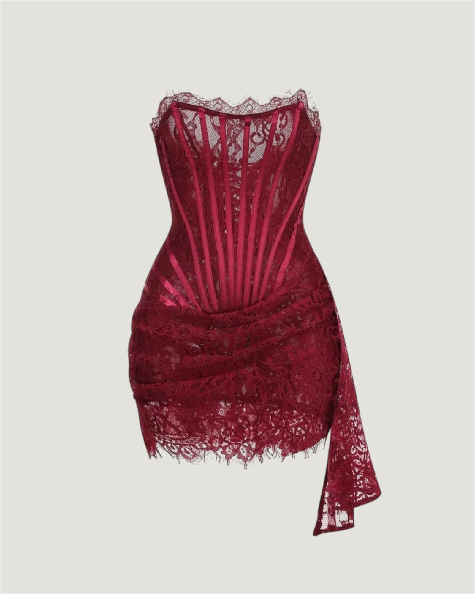 Aurora - Korsett Kleid (weiß, schwarz, rot)