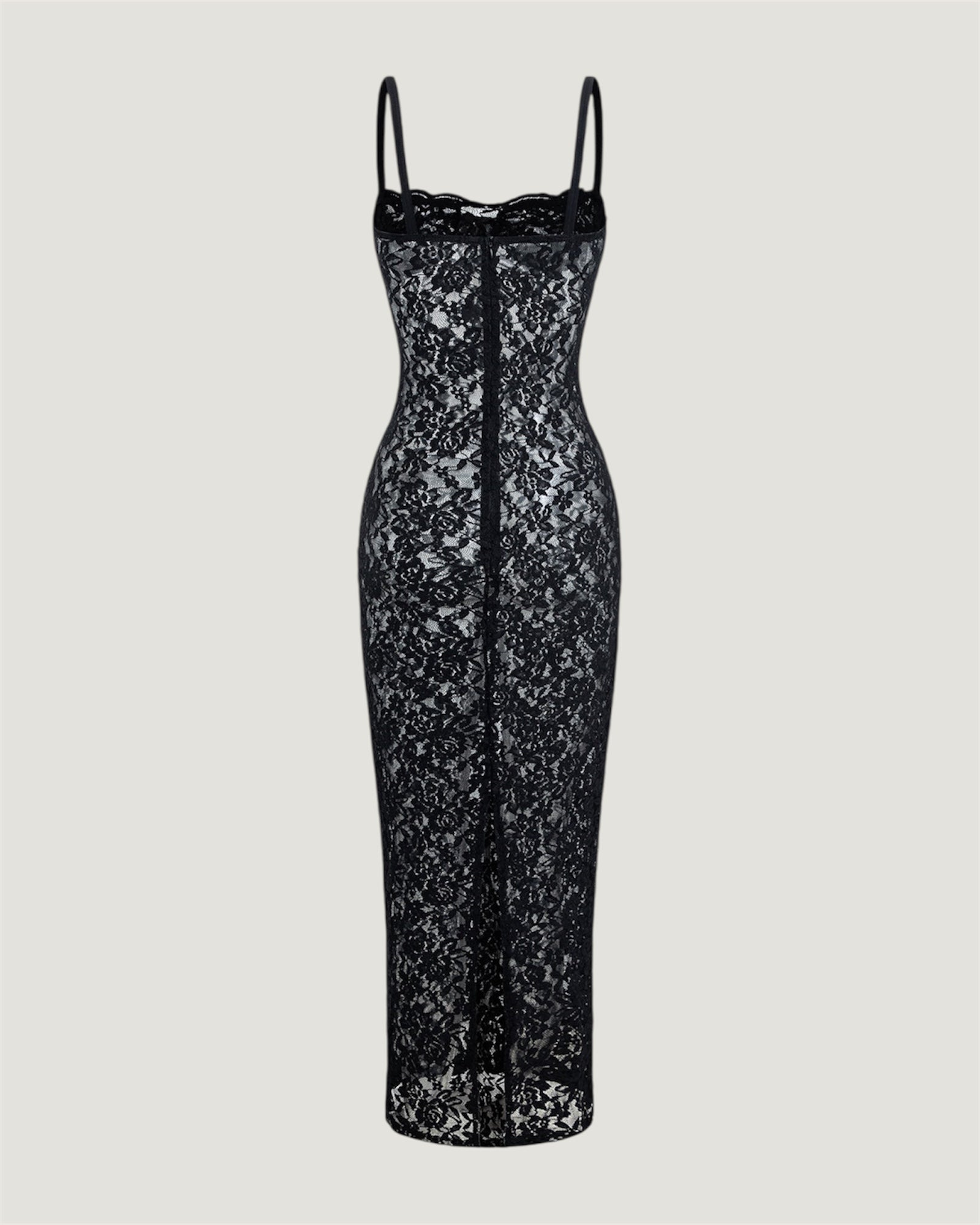 TIANA - Maxi Spitzenkleid (schwarz, rot)