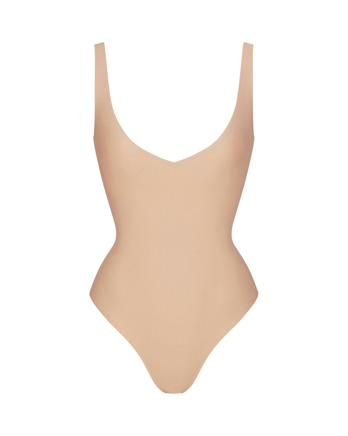 Signature Plunge Sculpting Bodysuit – Skin