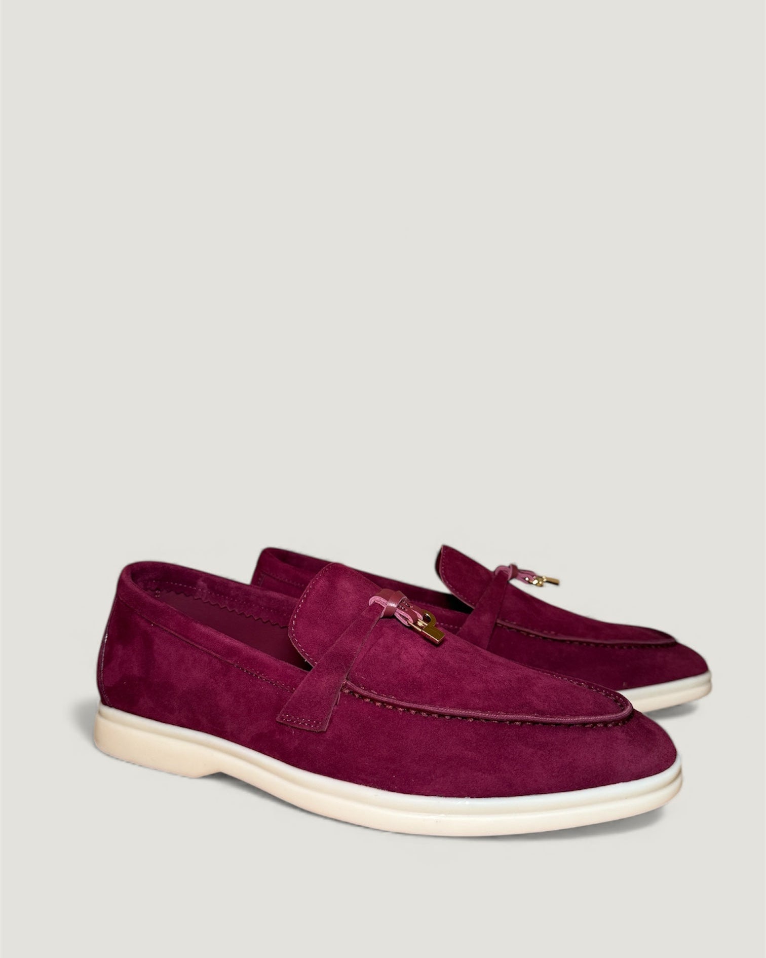 Klassische Amulett Loafer Damen - Burgundy Rot