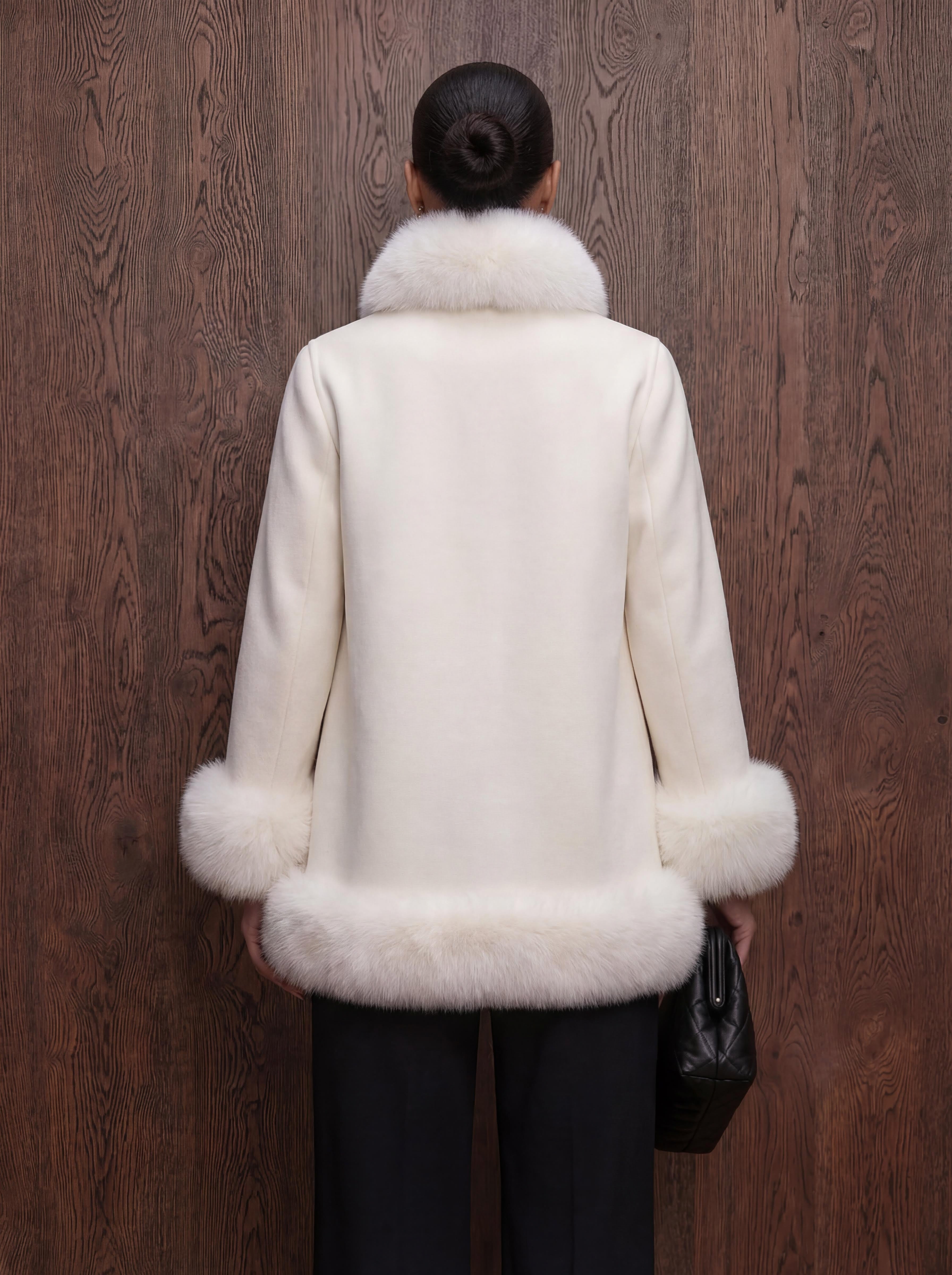 The Malmö - Mantel aus Kaschmir mit Vintage Pelz