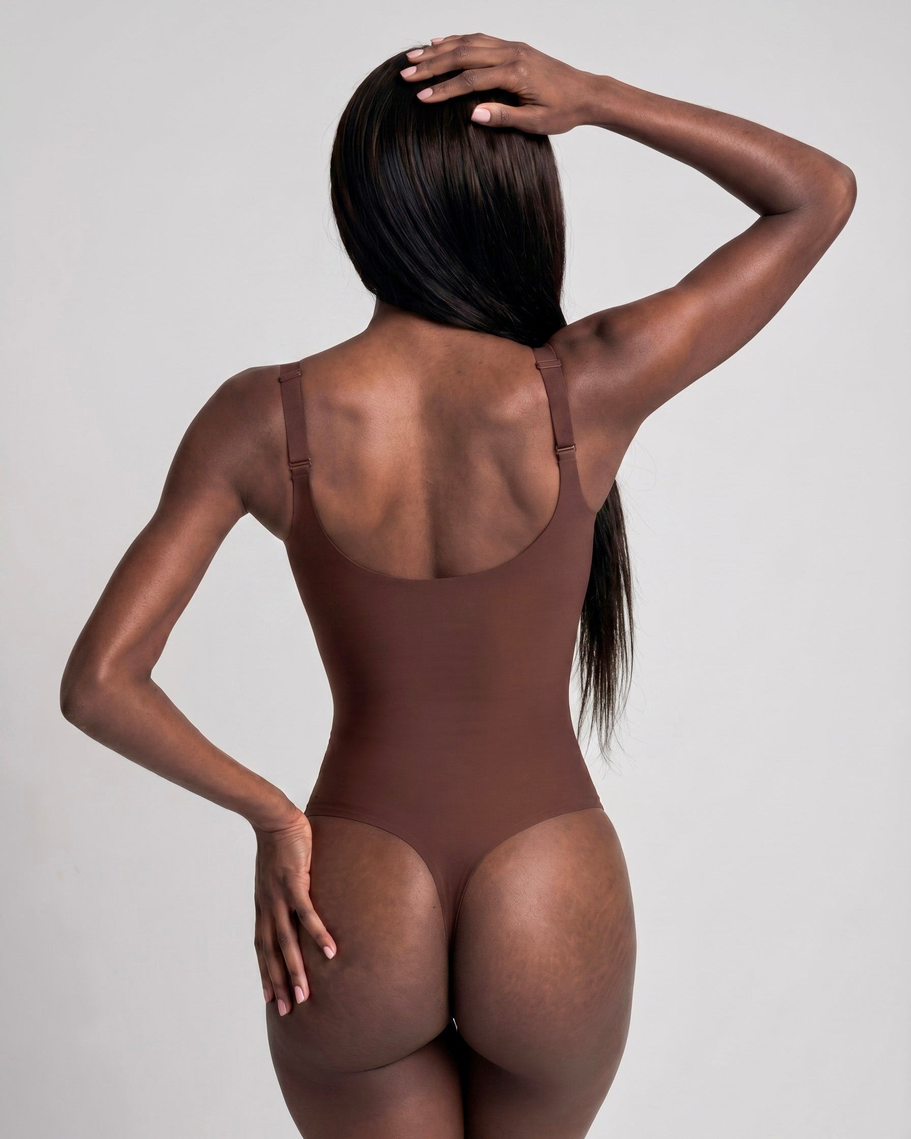 Signature Plunge Sculpting Bodysuit – Choco