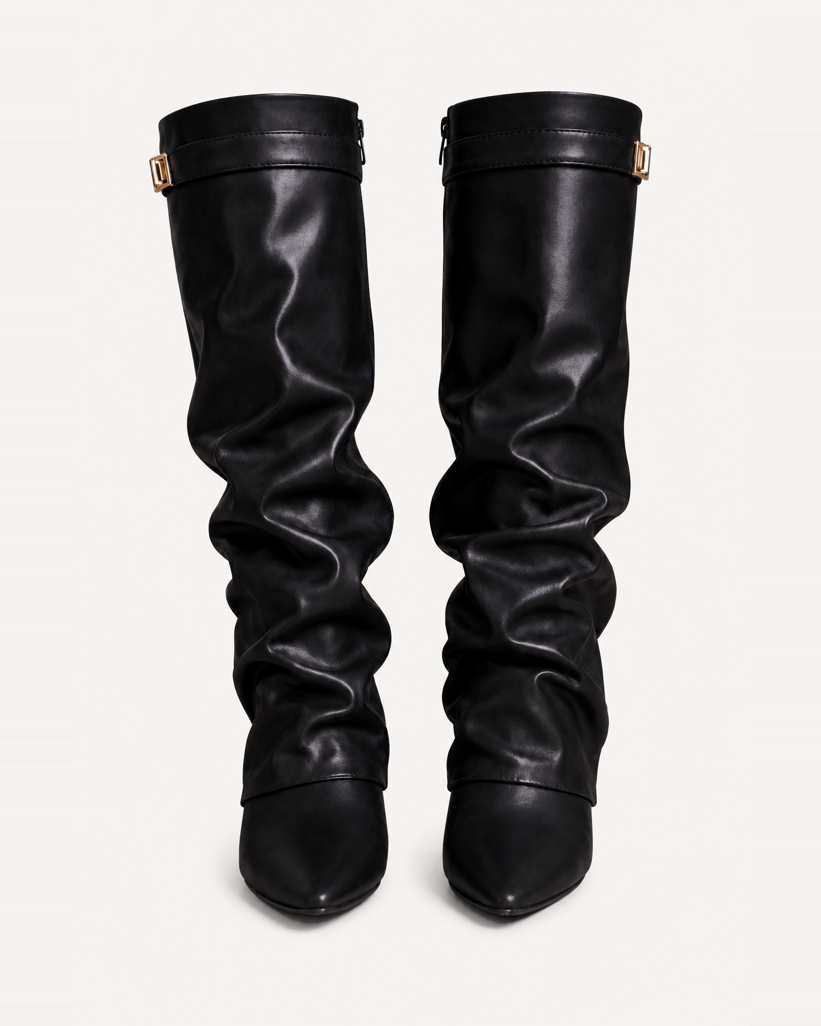 Caliante Shark Boots Slouch – Black Smooth Leather