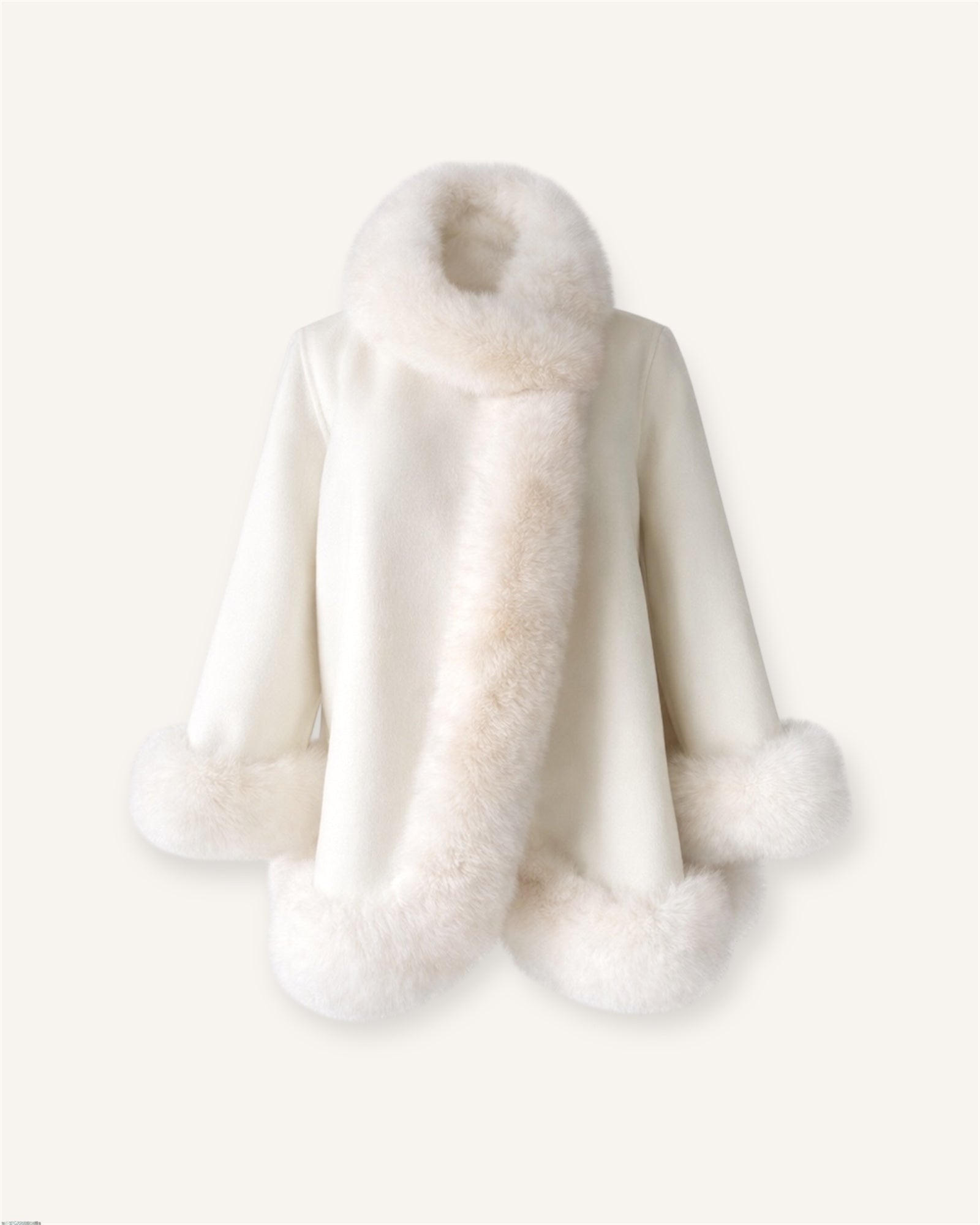 The Malmö - Mantel aus Kaschmir mit Vintage Pelz