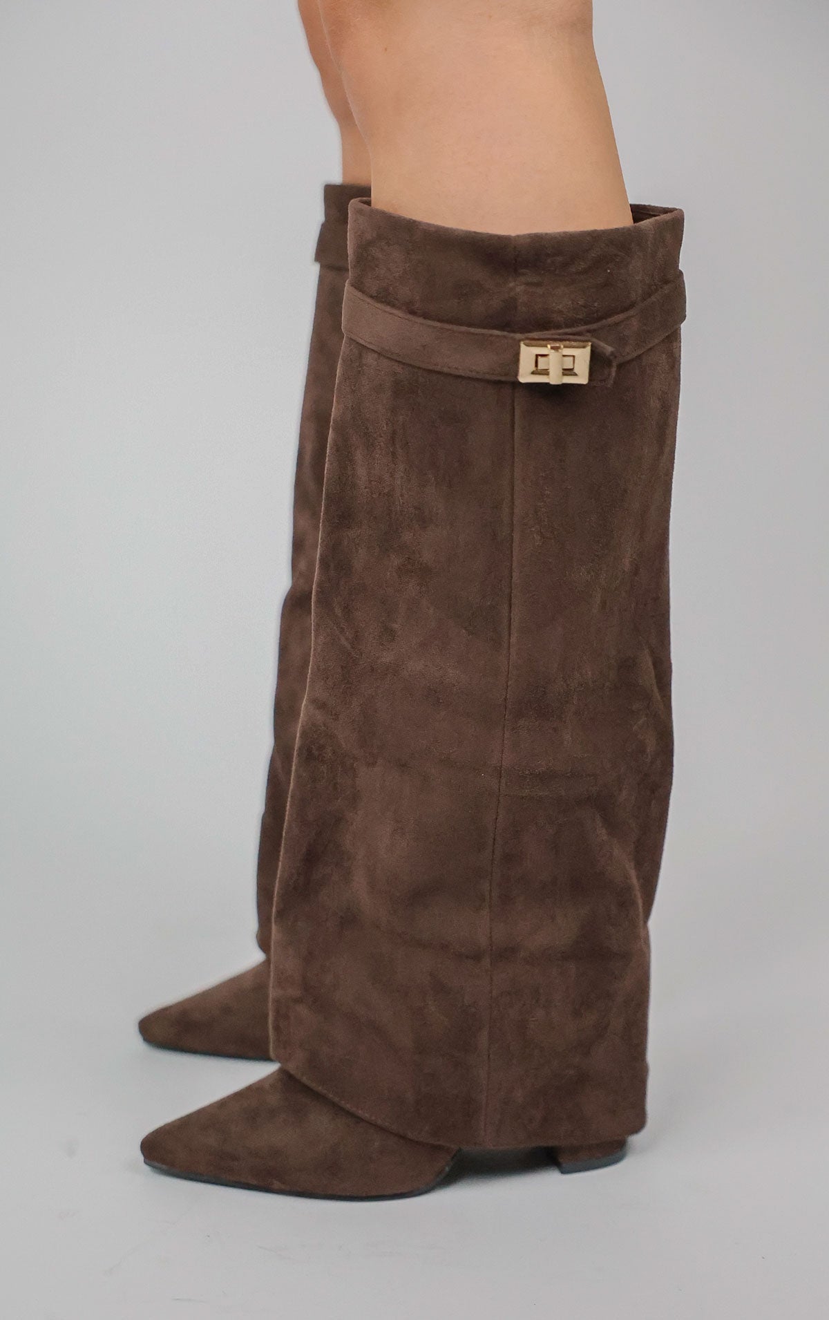 Calianté Shark Boots Kunstvelour - Chocolate