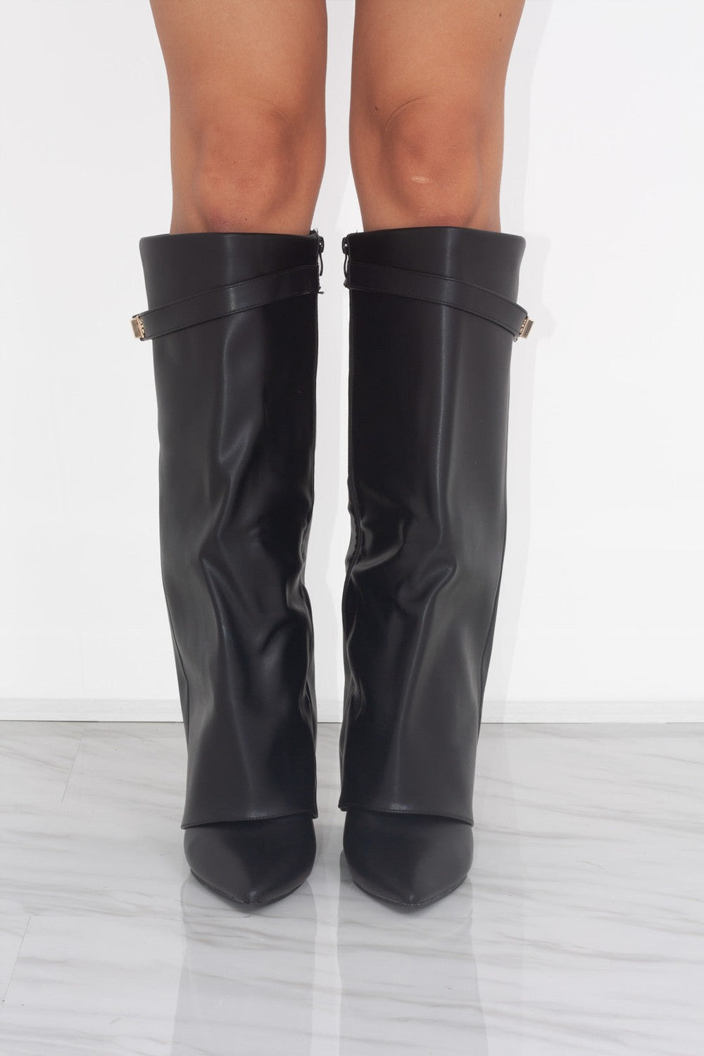 Calianté Shark Boots Kunstleder - Schwarz