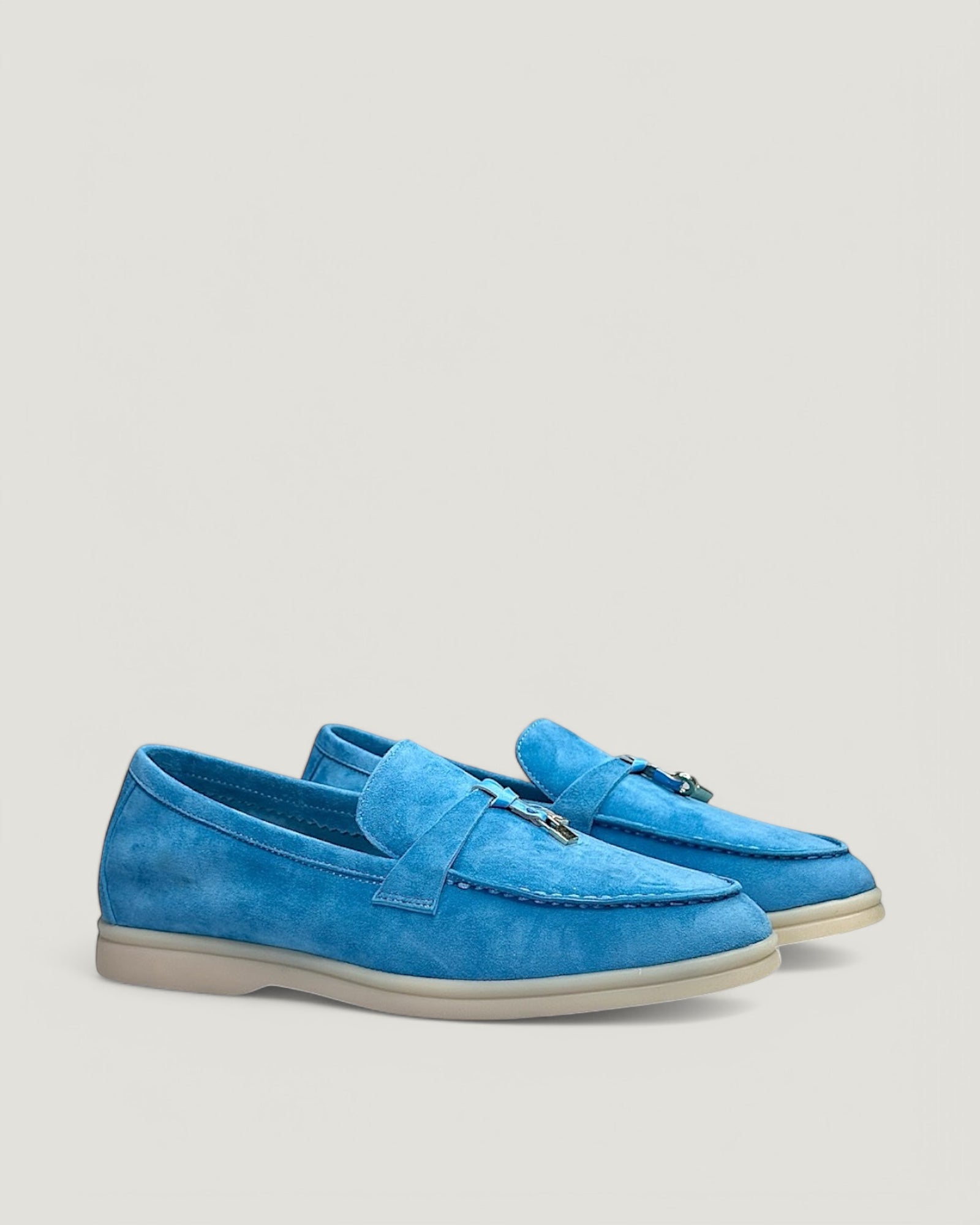 Klassische Amulett Loafer Damen - Pazifik Blau