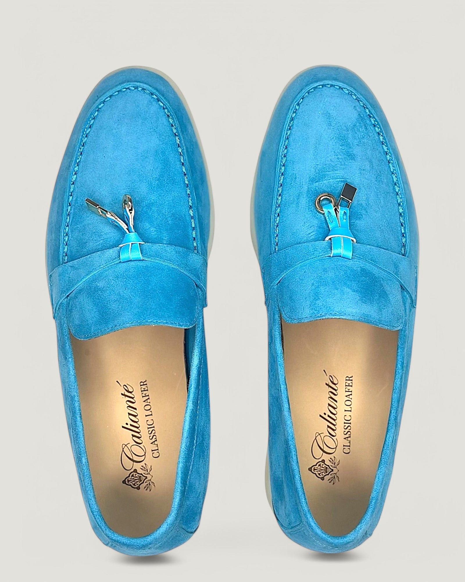Klassische Amulett Loafer Damen - Pazifik Blau