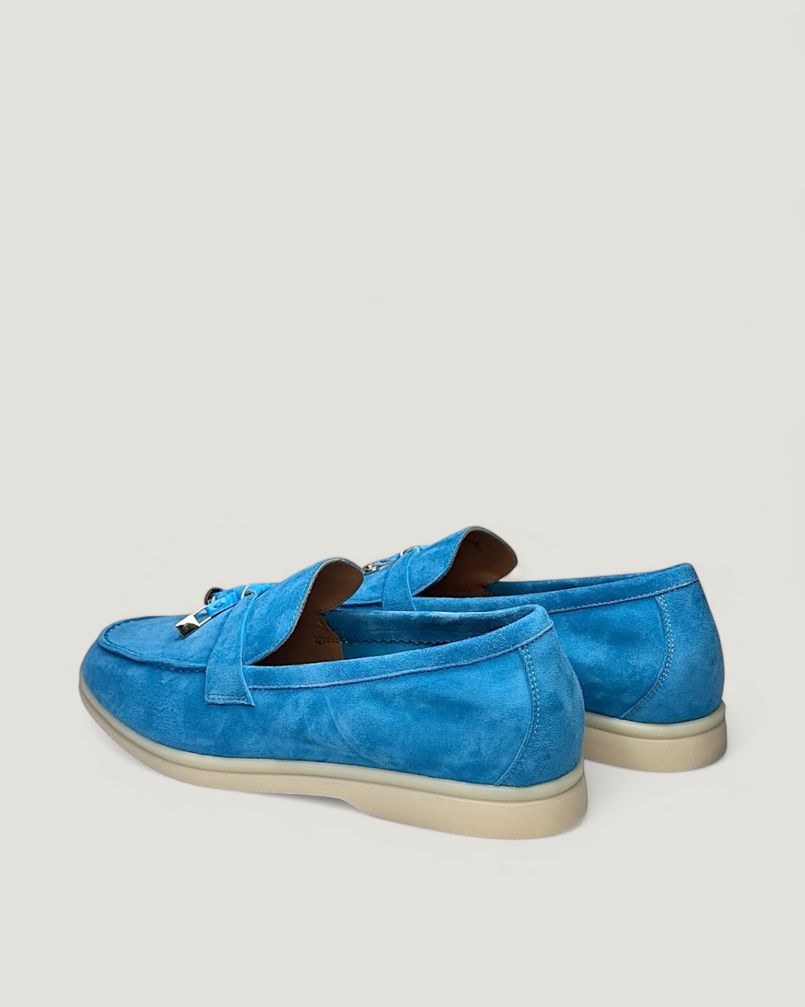 Klassische Amulett Loafer Damen - Pazifik Blau