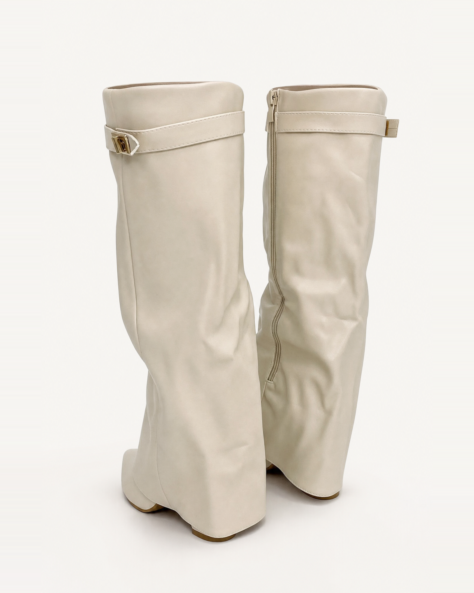 Caliante Shark Boots Faux Leather – White
