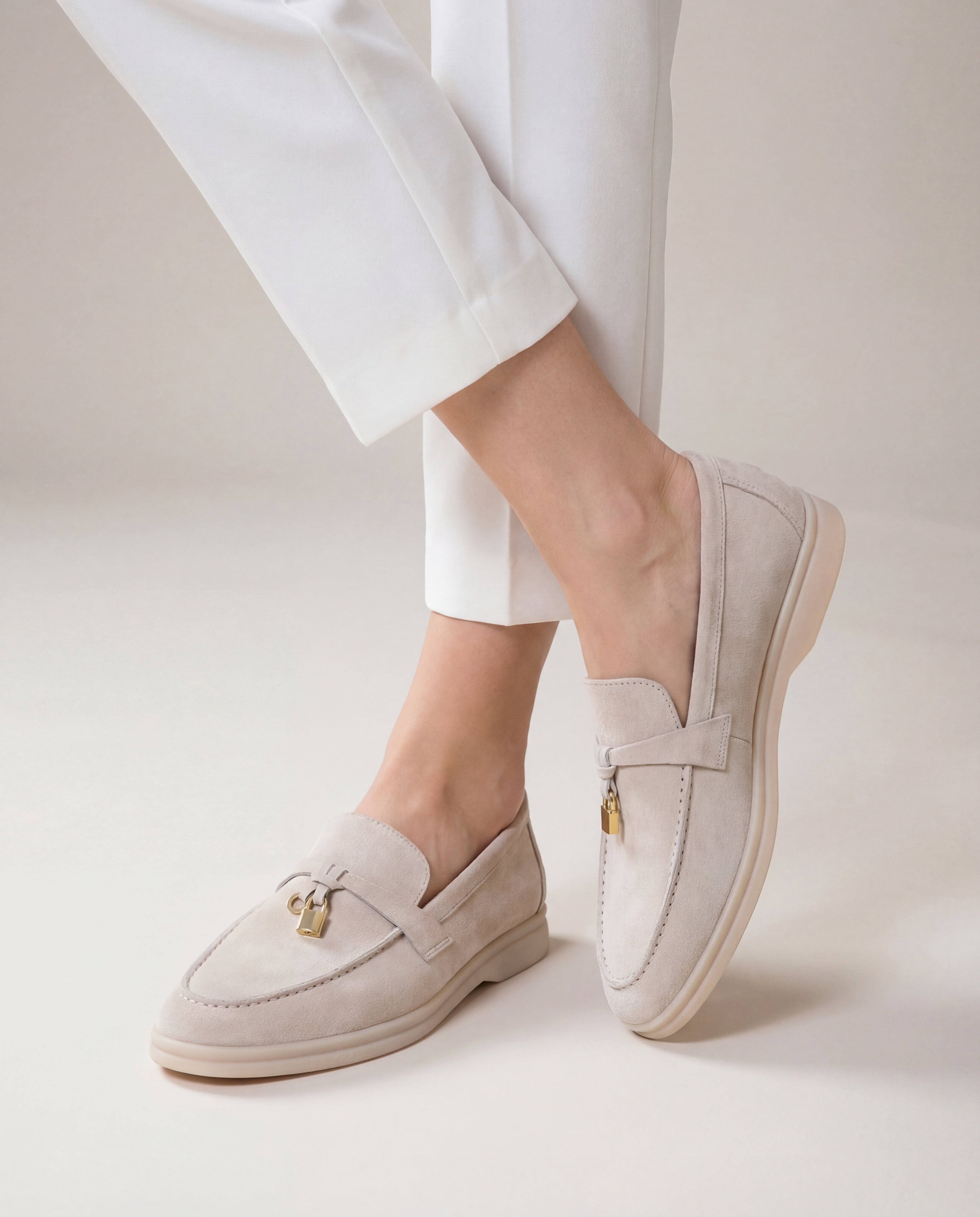 Classic Amulet Loafer for Women - Cream Beige
