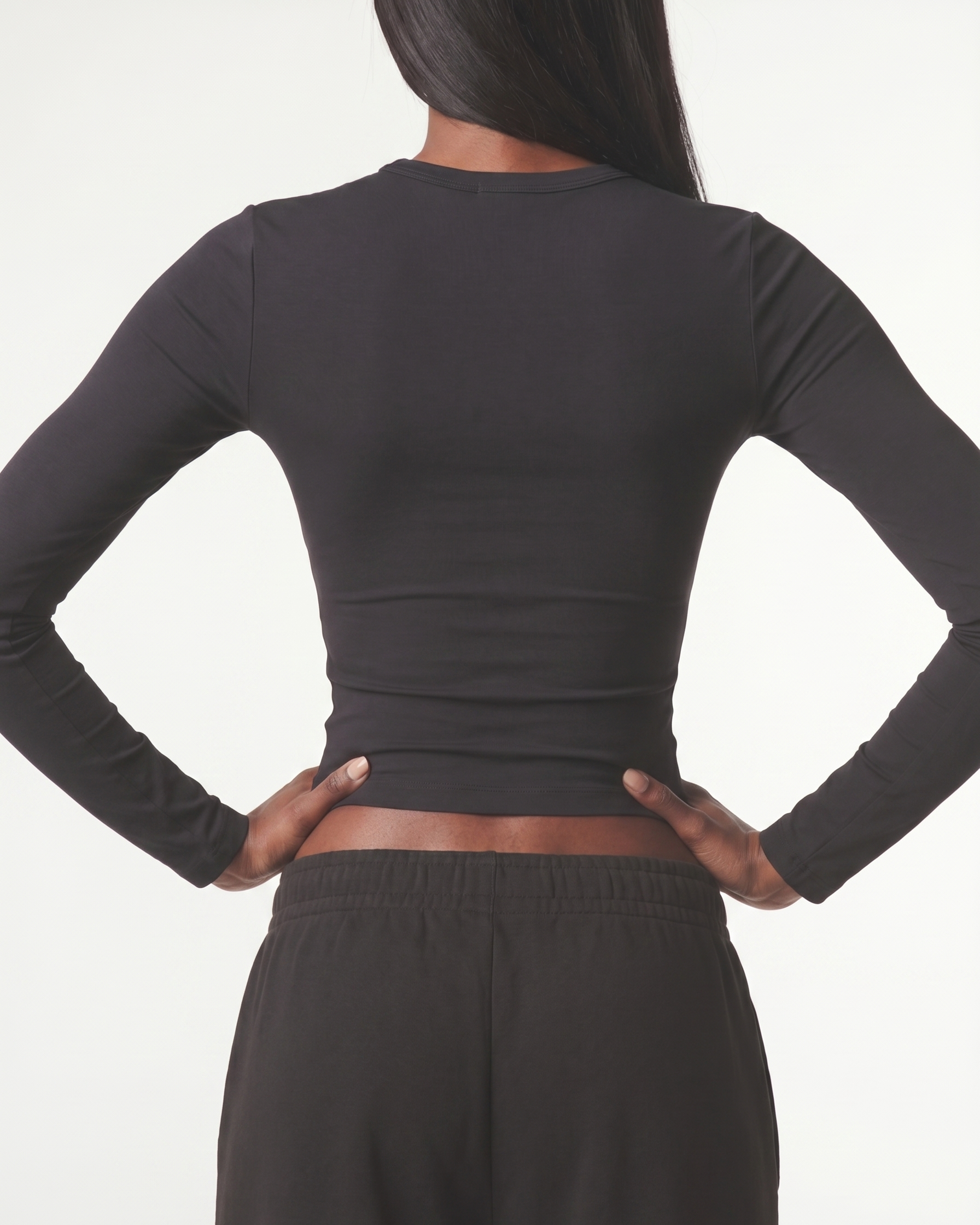 Daily Cotton Long Sleeve – Schwarz