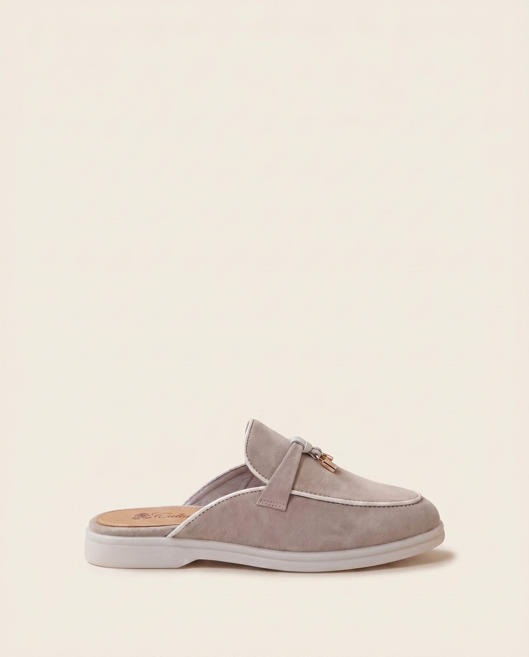 Boot Slipper Damen - Creme beige