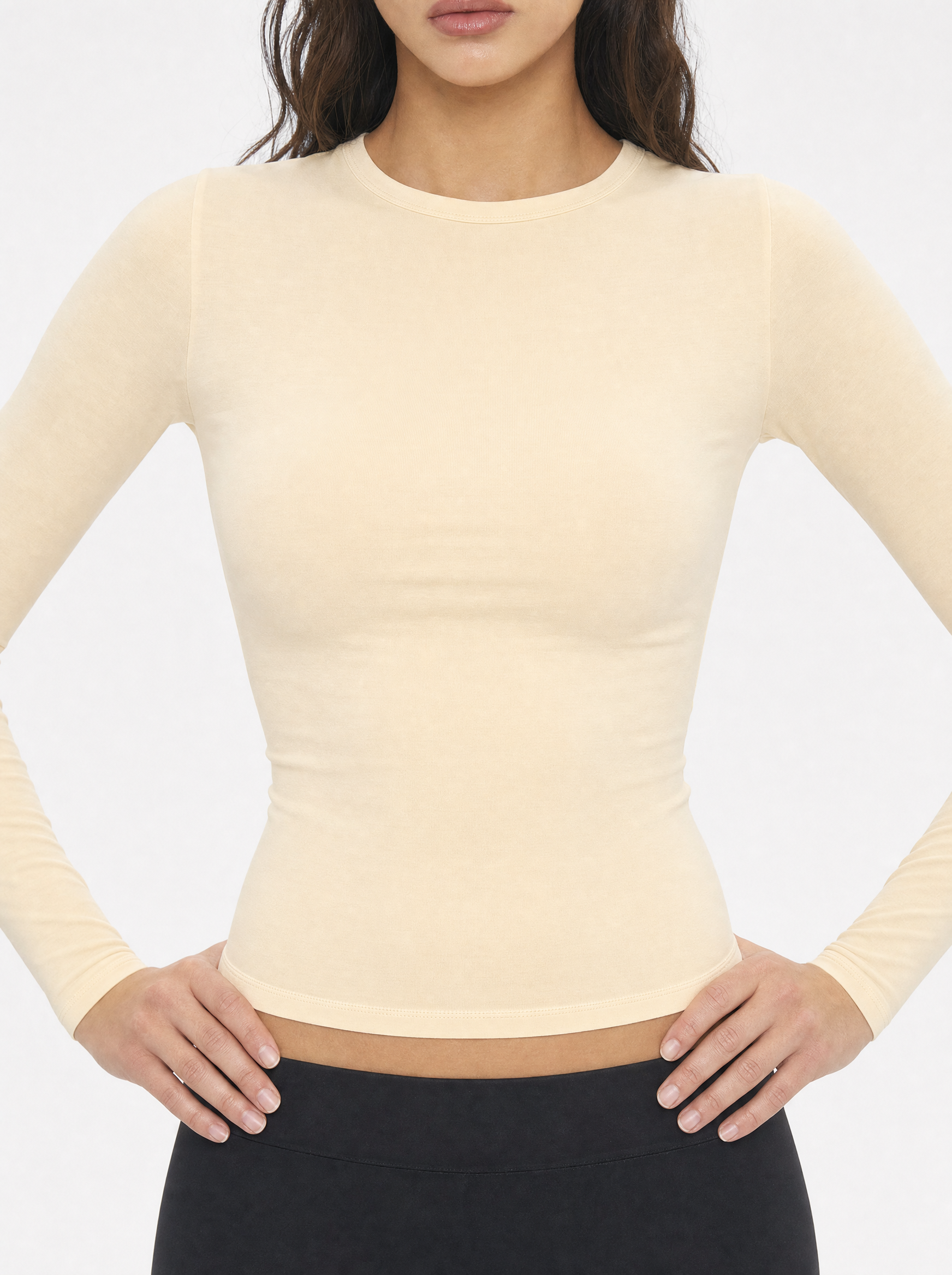 Daily Cotton Long Sleeve – Light Butter #Farbe_Light Butter