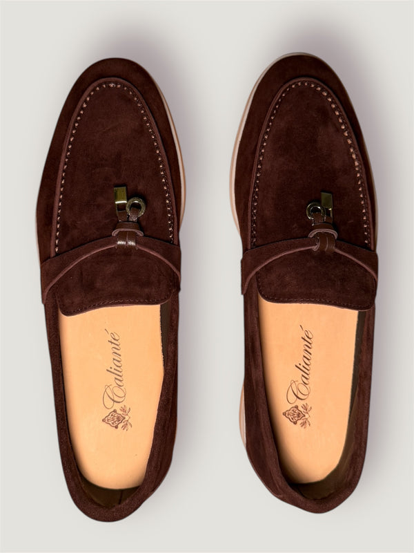 Klassische Amulett Loafer Damen - Espresso Braun