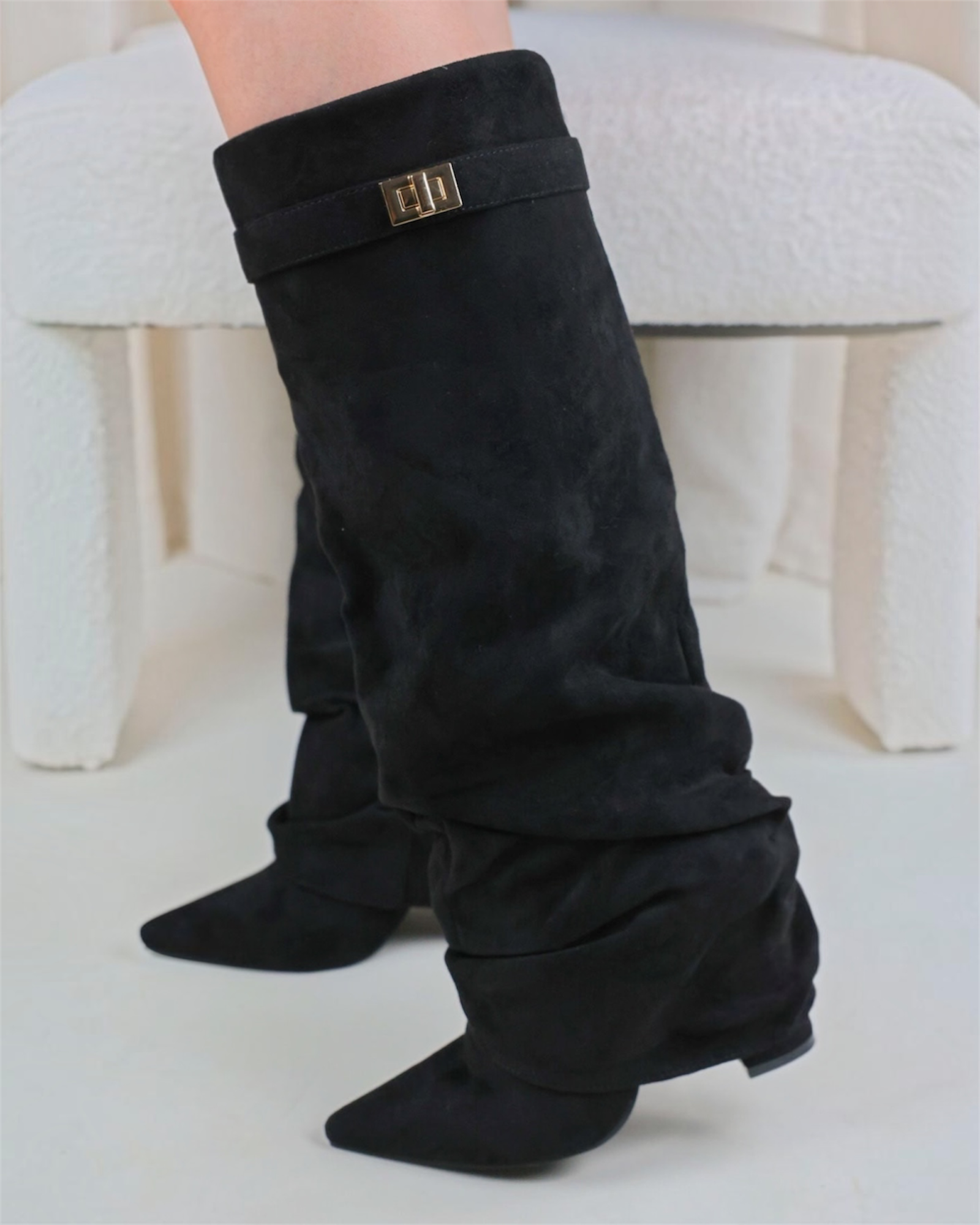 Caliante Shark Boots Slouch – Schwarz