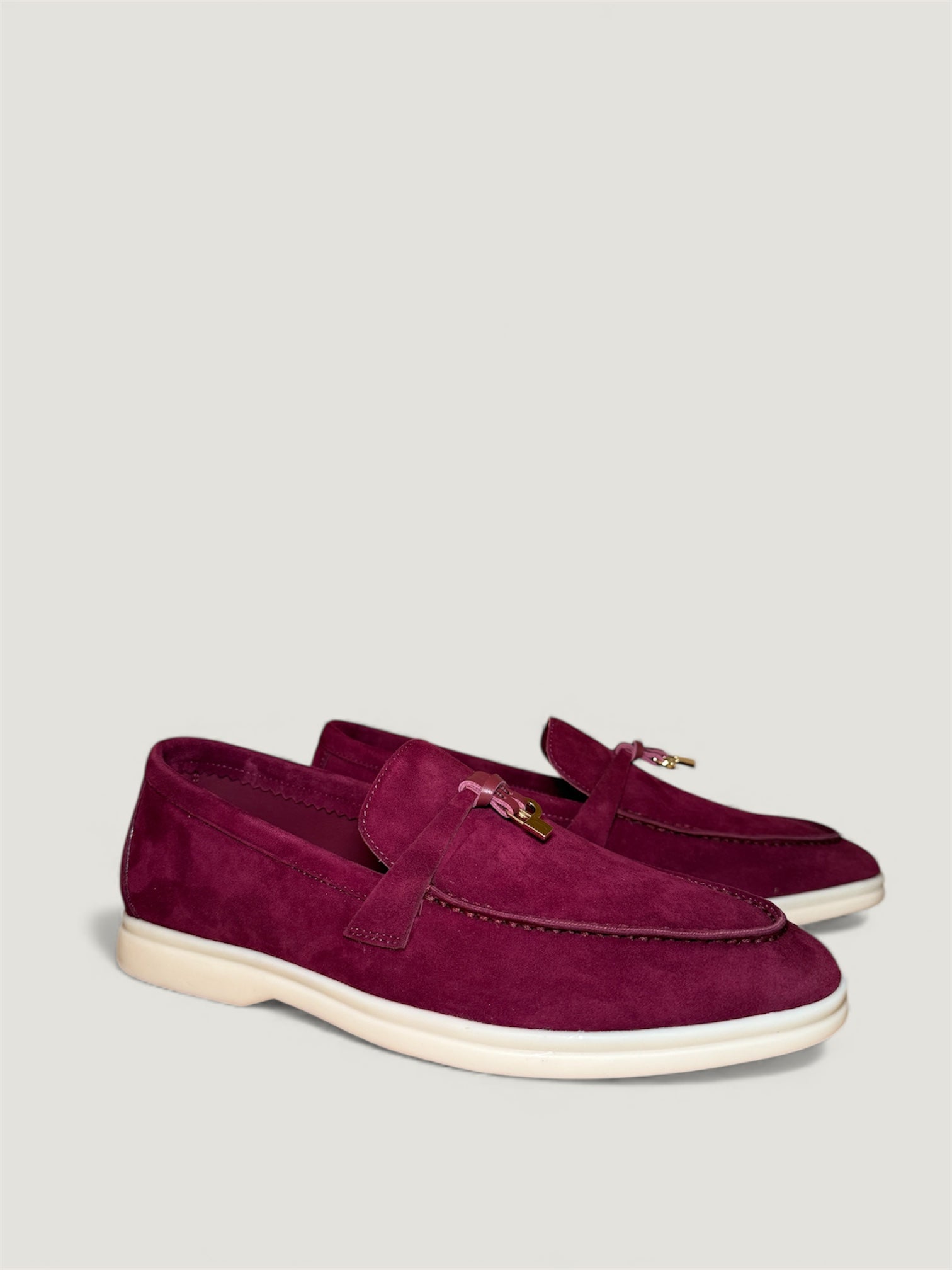 Klassische Amulett Loafer Damen - Burgundy Rot