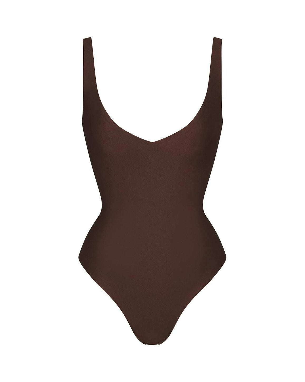 Signature Plunge Sculpting Bodysuit – Choco