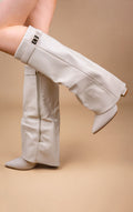 Calianté Shark Boots Faux Leather - White