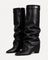 Caliante Shark Boots Slouch – Schwarz Glattleder