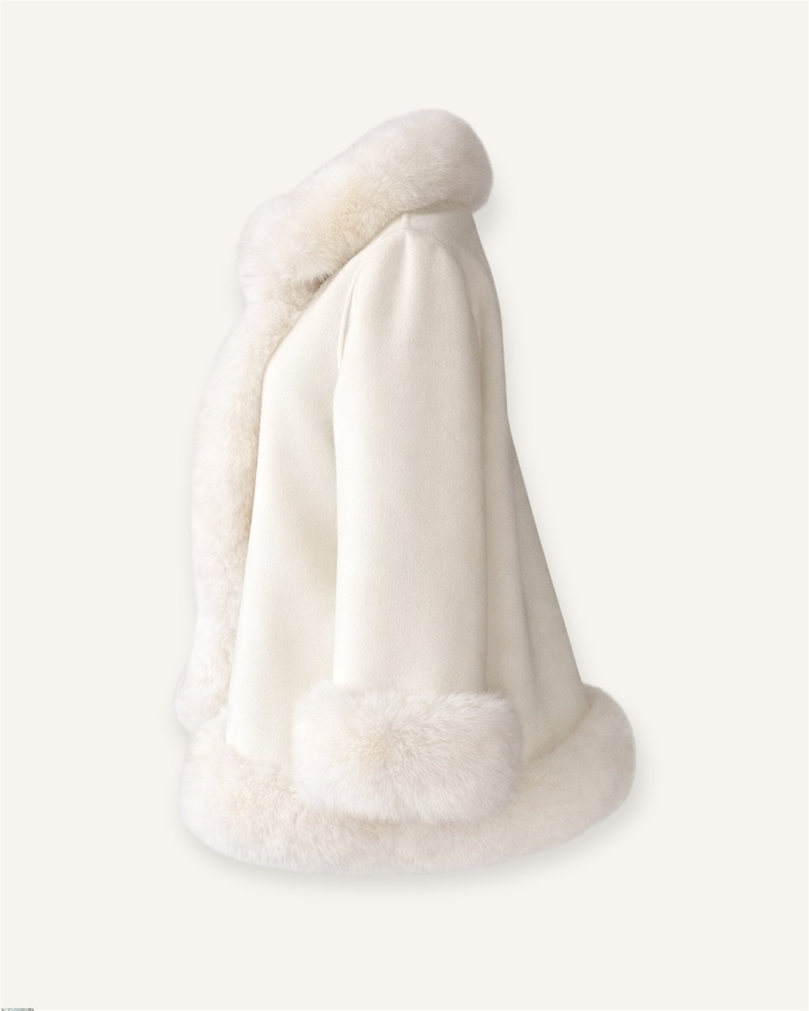 The Malmö - Mantel aus Kaschmir mit Vintage Pelz