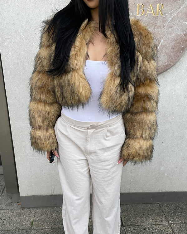 Pelzjacke Faux Fur - cropped