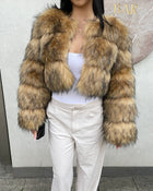 Faux fur jacket - cropped