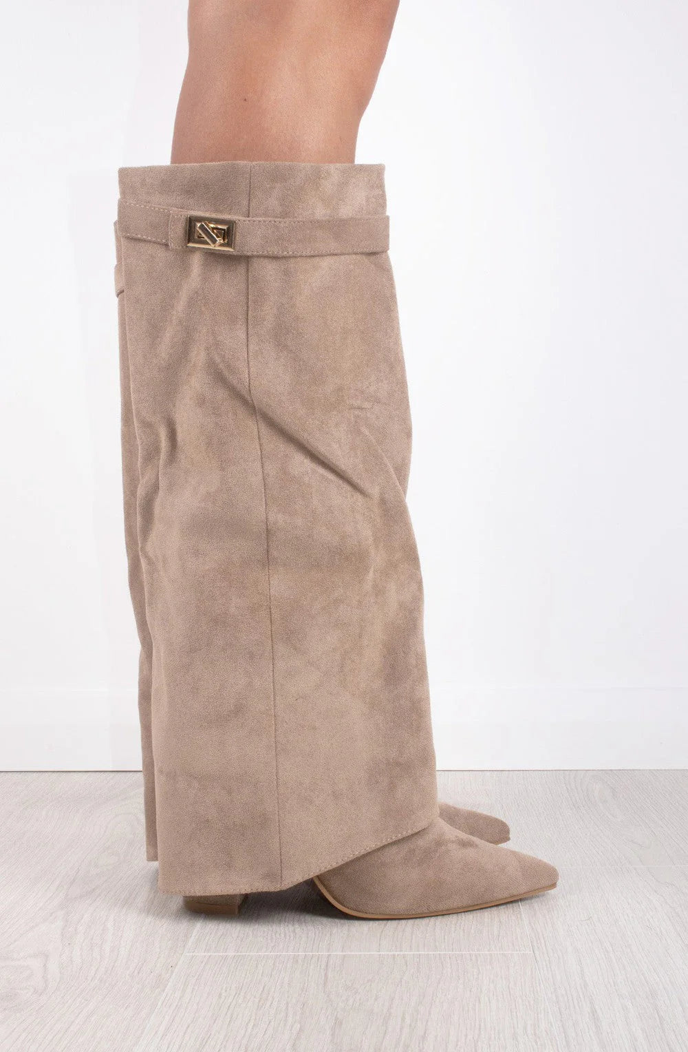 Calianté Shark Boots Kunstvelour - Champagne Beige
