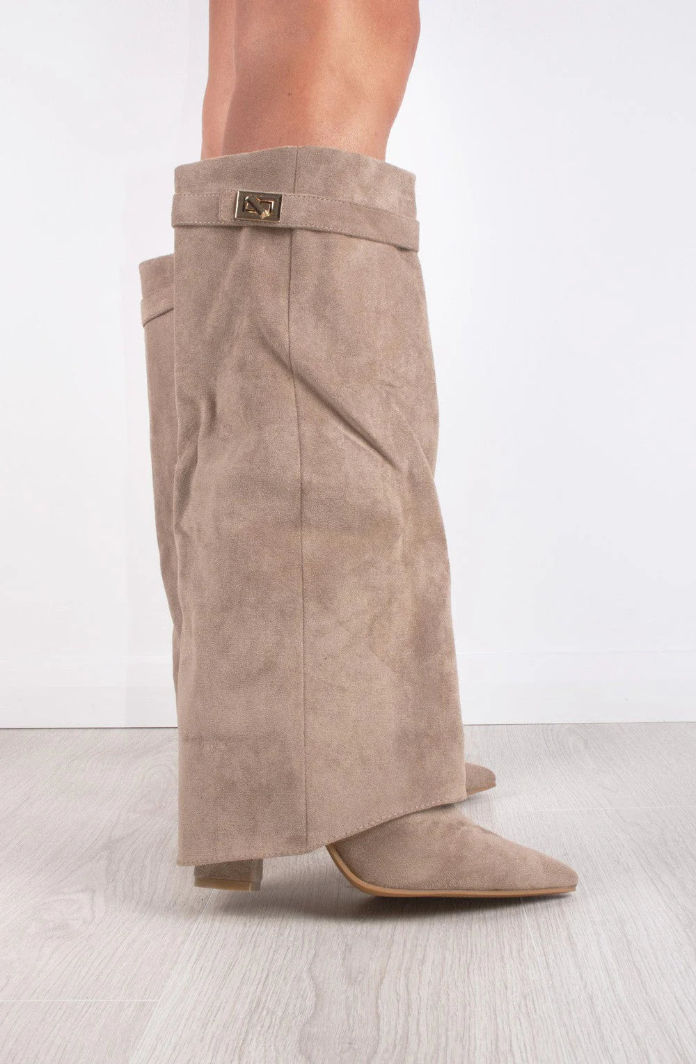 Calianté Shark Boots Kunstvelour - Champagne Beige