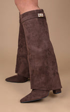 Calianté Shark Boots Faux Suede - Chocolate