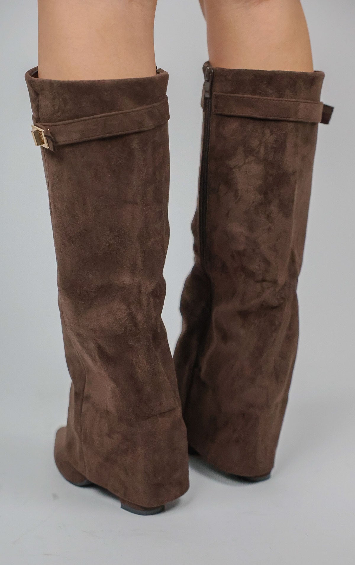 Calianté Shark Boots Kunstvelour - Chocolate