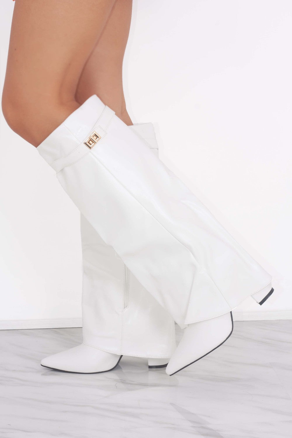 Calianté Shark Boots Kunstleder - Weiß