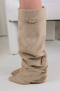 Calianté Shark Boots Slouch- Champagne Beige