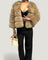 Pelzmantel Faux Fur - Beige Kurz