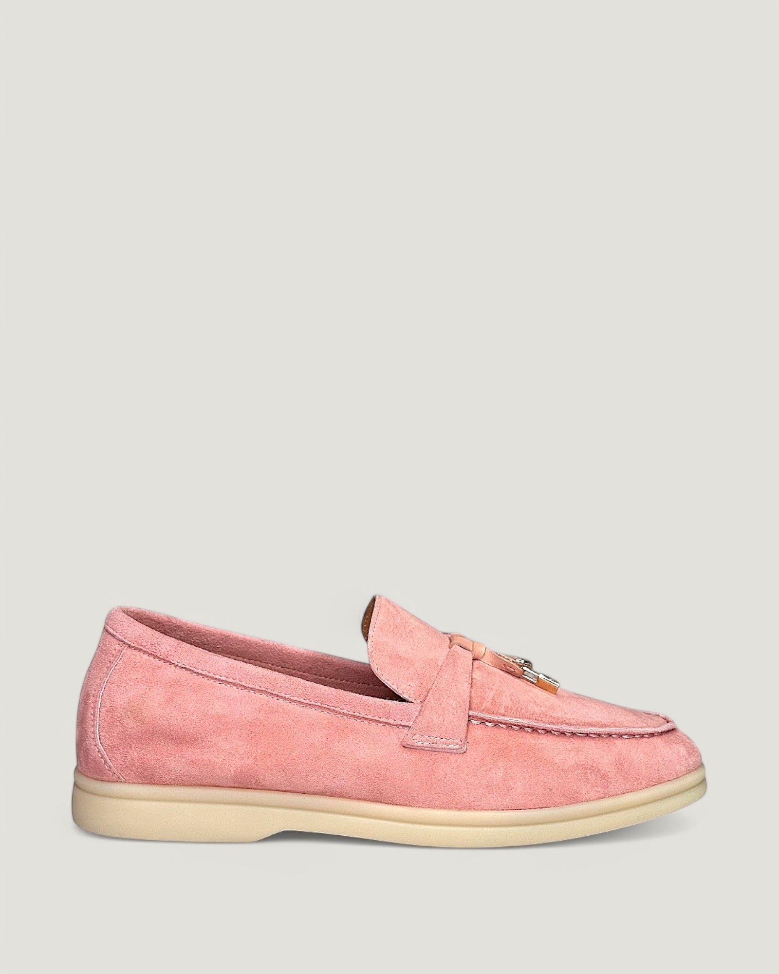 Klassische Amulett Loafer Rosa Damen