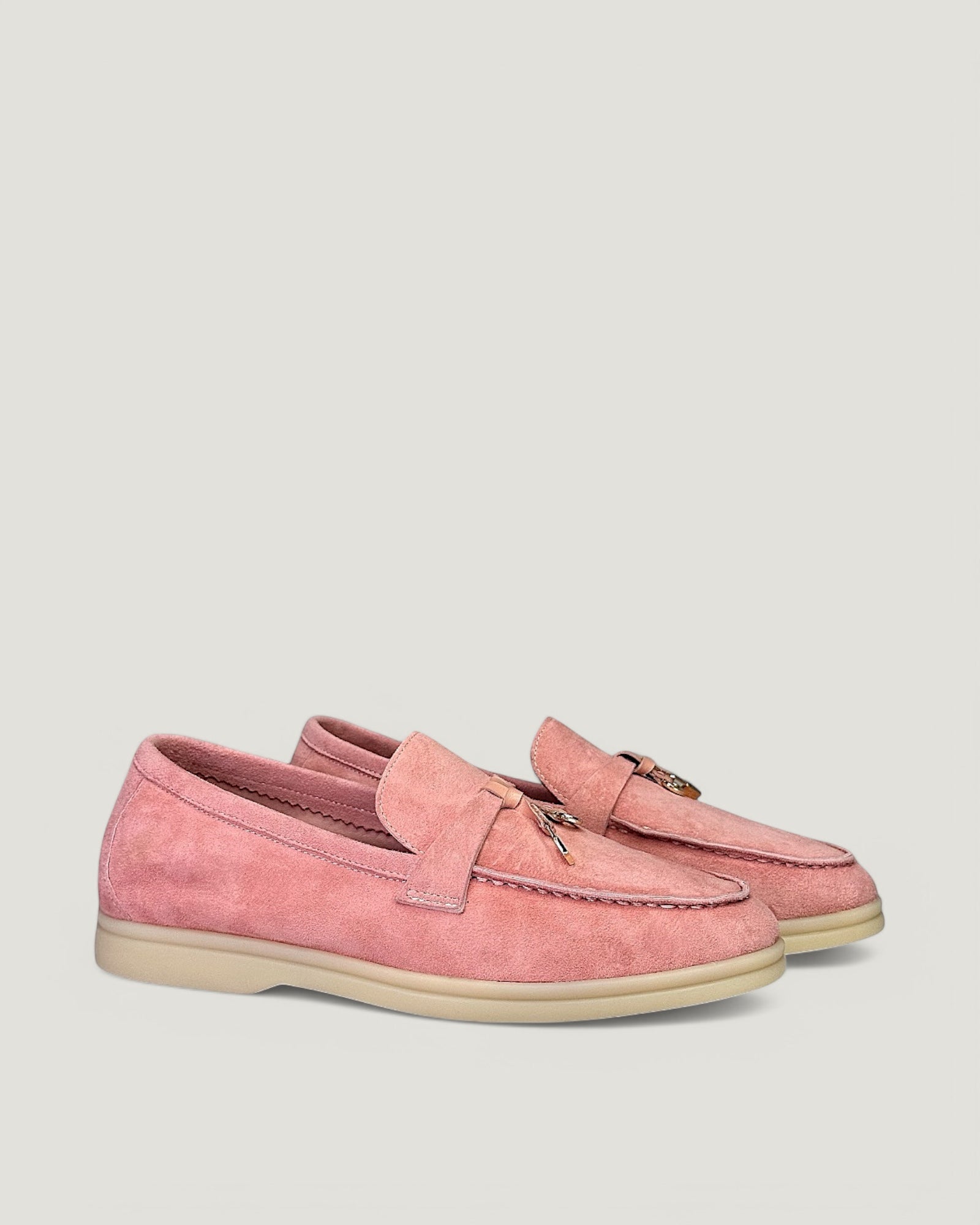 Klassische Amulett Loafer Rosa Damen