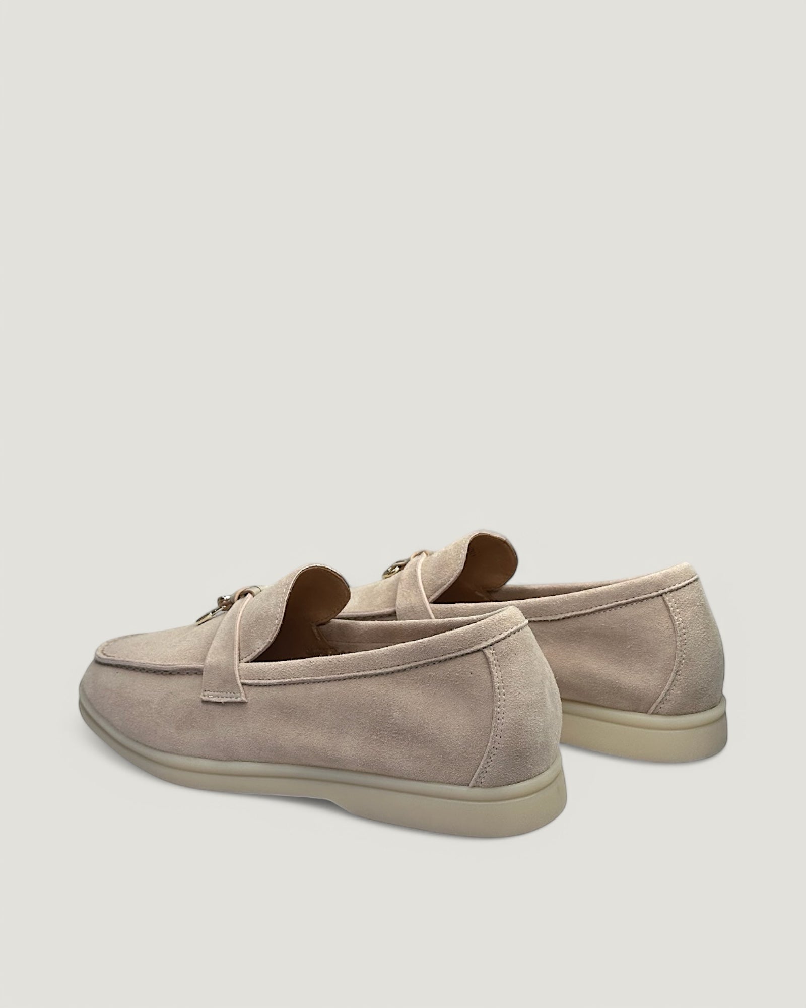 Klassische Amulett Loafer Creme Beige Damen (PREORDER)