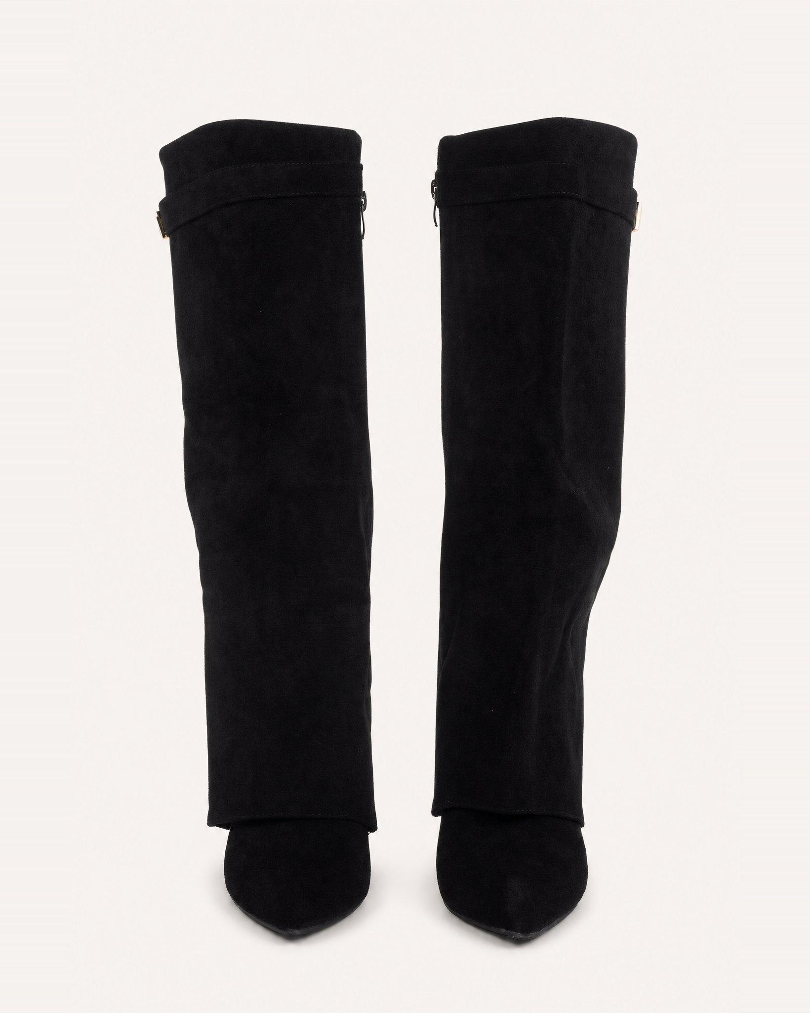 Caliante Shark Boots Kunstvelour – Schwarz