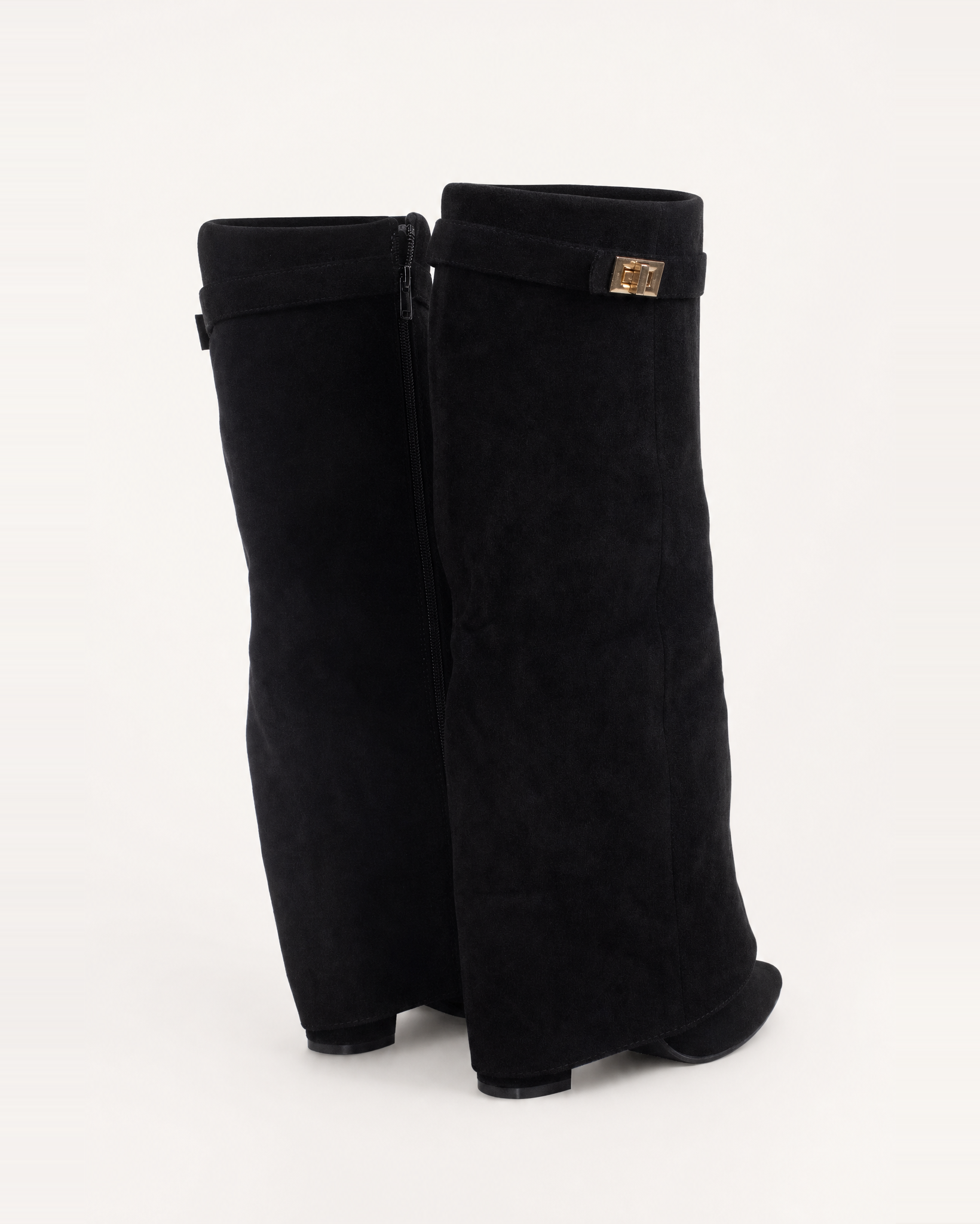 Caliante Shark Boots Faux Suede – Black