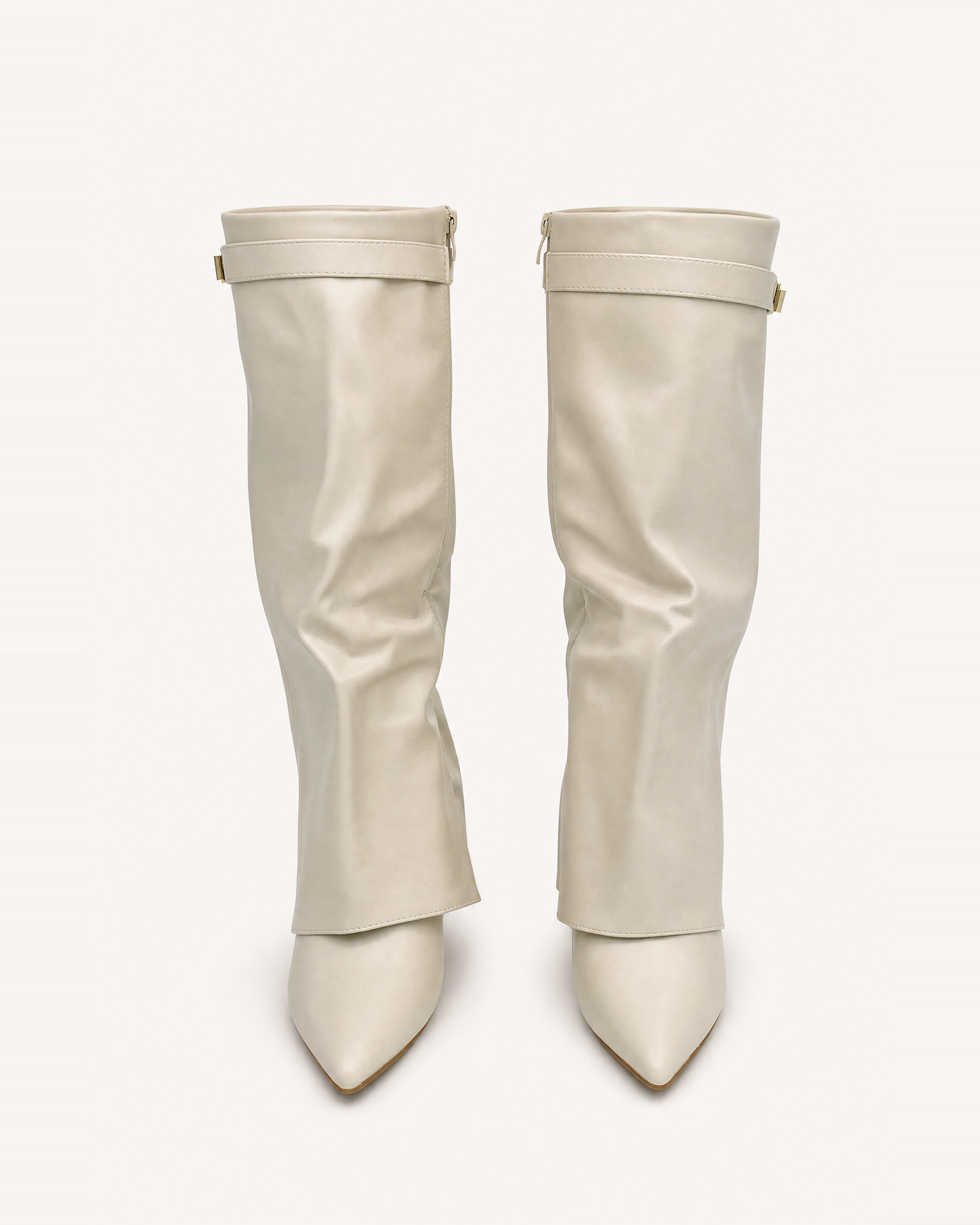 Caliante Shark Boots Faux Leather – White