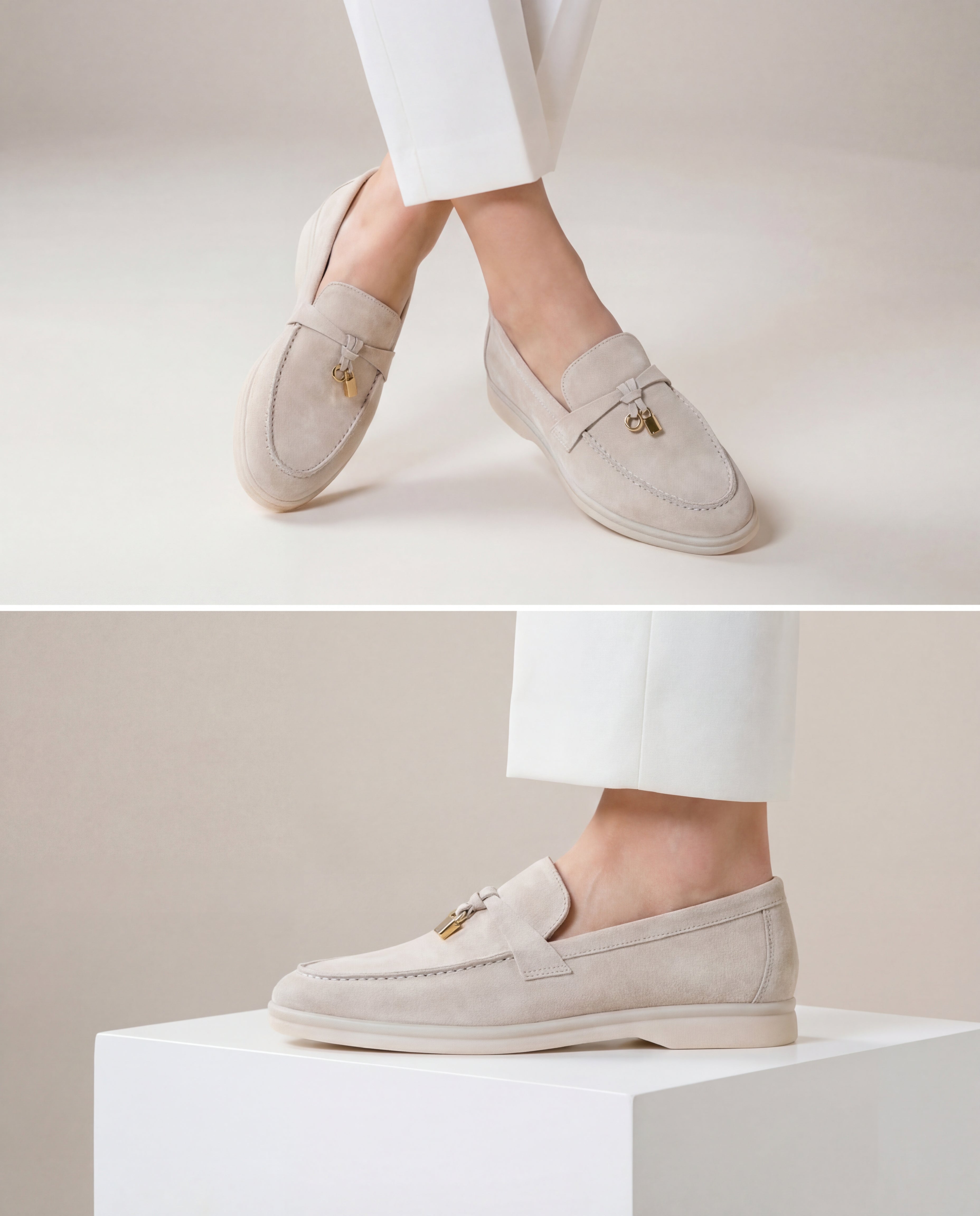 Classic Amulet Loafer for Women - Cream Beige