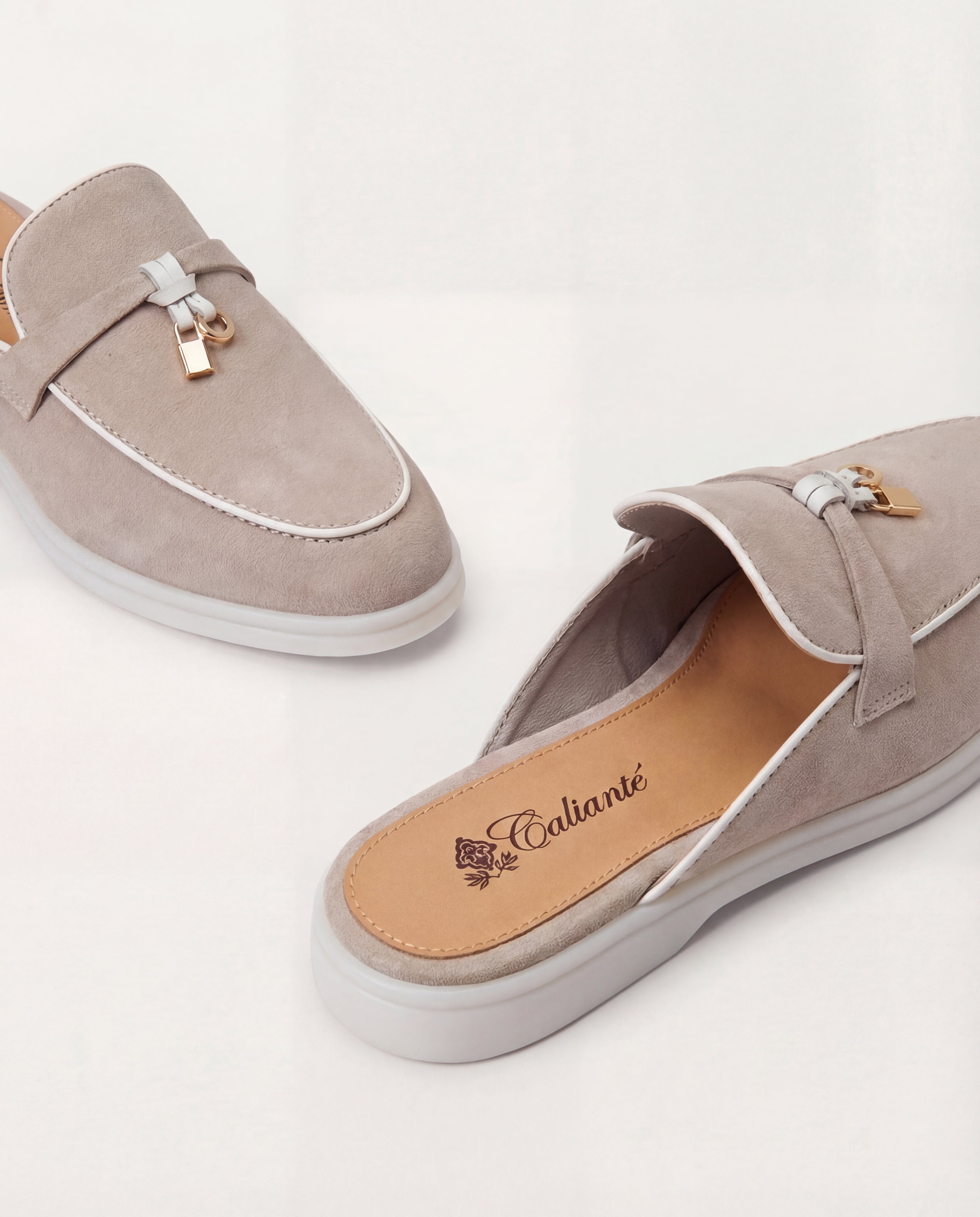 Boot Slipper Damen - Creme beige
