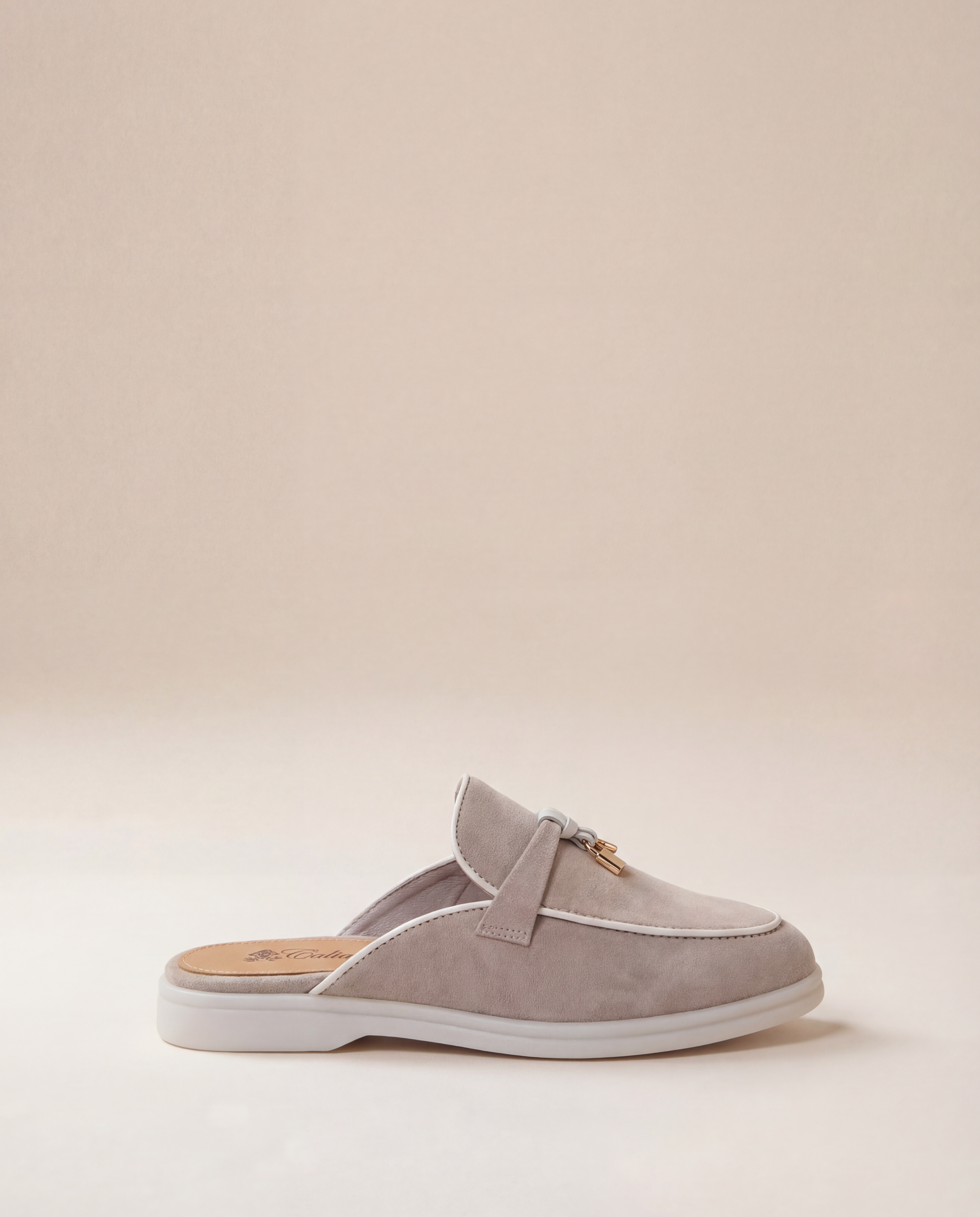 Boat slippers women - cream beige