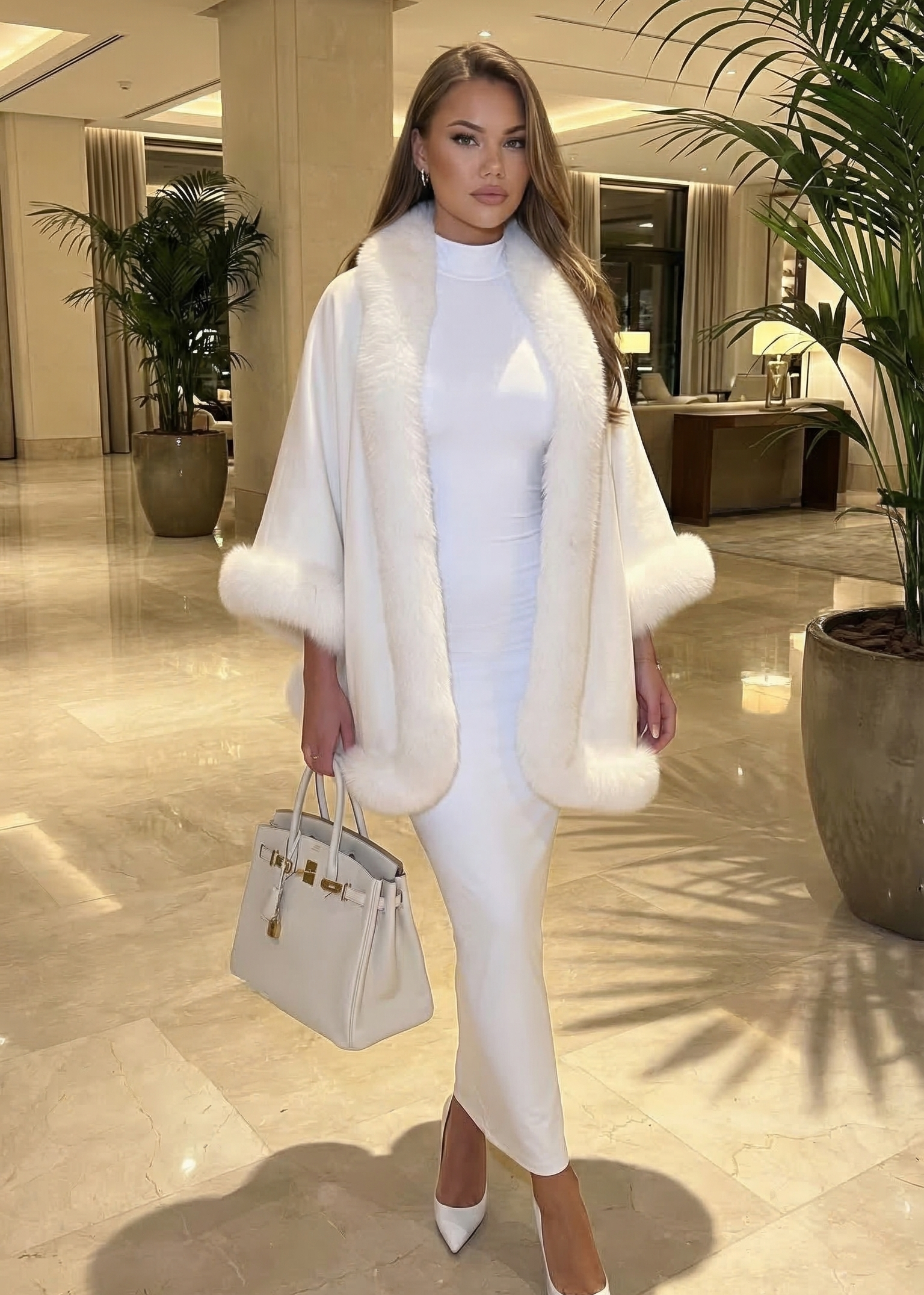 The Malmö - Mantel aus Kaschmir mit Vintage Pelz