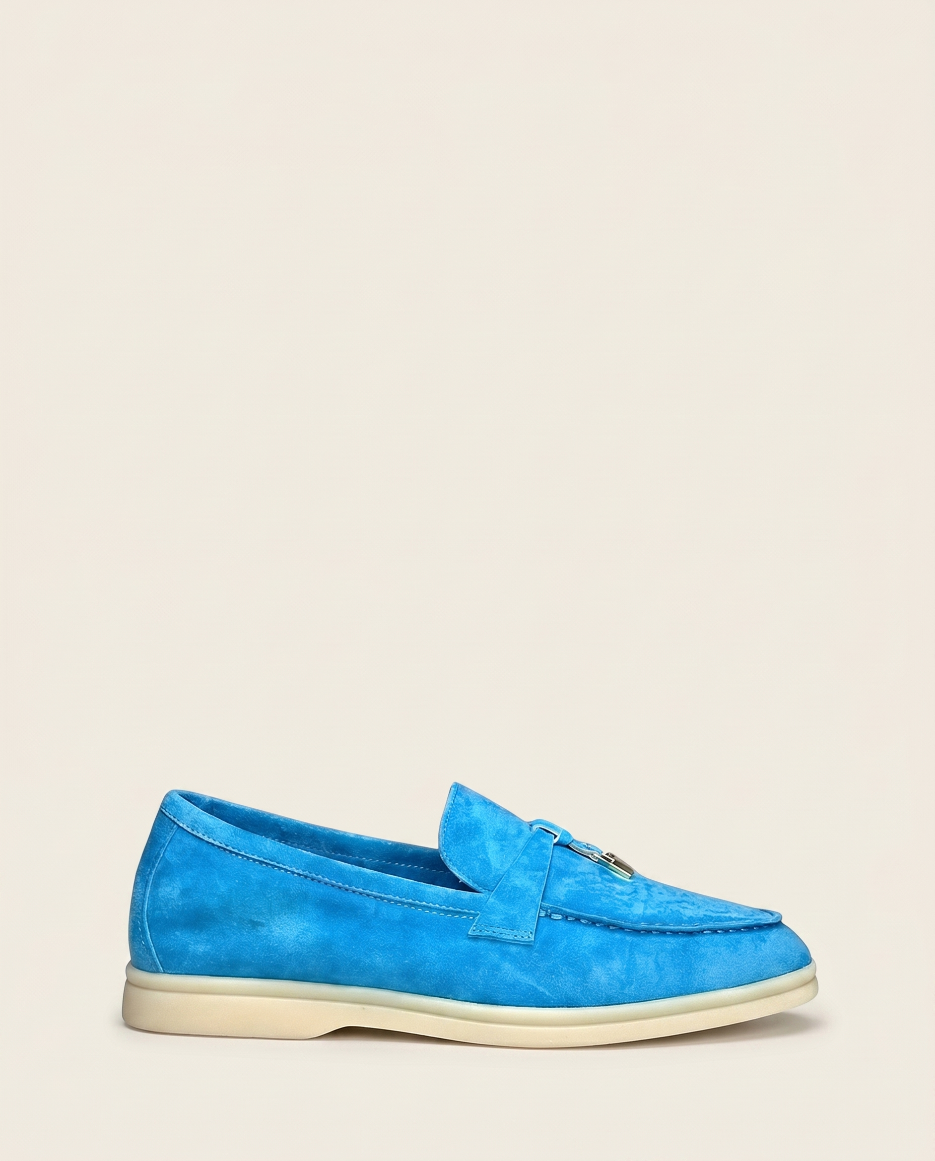 Klassische Amulett Loafer Damen - Pazifik Blau